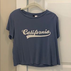 h&m california tshirt cropped